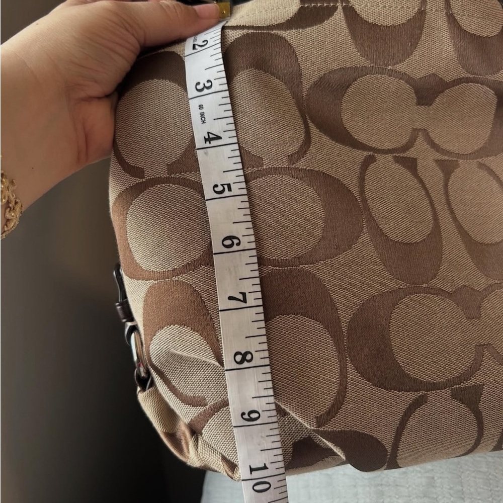 Coach Brown and Beige Signature Hobo Bag - Picture 10 of 14